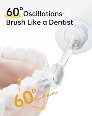 Laifen Wave Special Electric Toothbrush, New 2025 Version Oscillation & Vibration Sonic Electric Toothbrush for Adults with App, 2 Brush Heads, IP68 Waterproof Travel Powered Toothbrush (Matte White) - Image 2