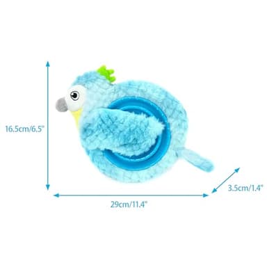 CHIWAVA 2-in-1 Dog Interactive Squeaky Plush Toy Bird with Slow Feeder Bowl for Small Medium Dogs 11.4 Inch - Image 3