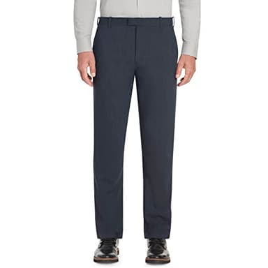 Van Heusen Men's Flex Straight Fit Flat Front Pant, Slate Blue, 34W x 29L - Image 1
