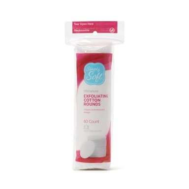 Simply Soft Hypoallergenic Exfoliating Dual Textured Cotton Rounds Pads, 80 Count (Pack of 6) - Image 2
