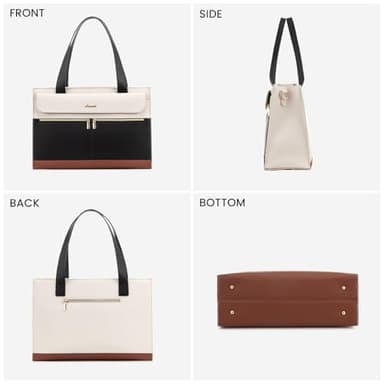 LOVEVOOK Laptop Tote Bag for Women, 15.6 Inch Faux Leather Computer Bags Waterproof Business Office Work Bag Briefcase Large Women Shoulder Bag - Image 7