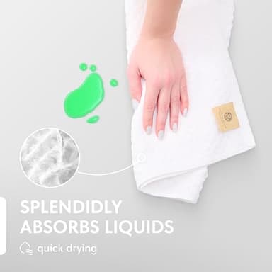 Super Absorbent Kitchen Towels 12 Pack - Premium 100% Cotton Kitchen Towels, 450GSM Thick Machine Washable White Dish Towels for Kitchen Drying, Cleaning, Dobby Weave, Unmatched Quality - Image 4
