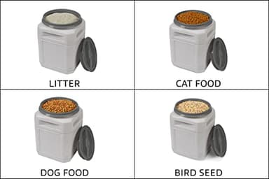 Mighty Tuff Airtight Dog Food Storage Container – 10 Gal, up to 40 lb Capacity – Cat and Dog Food Container with Twist Lid & Handles – BPA-Free, Made in USA - Image 6