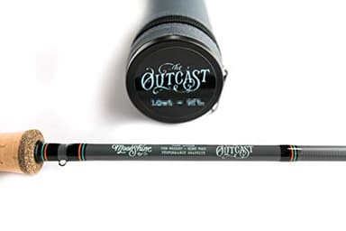 Moonshine Rod Company Fly Fishing Rod with Carrying Case and Extra Rod Tip Section Fast Action, The Outcast II, 7wt 9' - Image 2