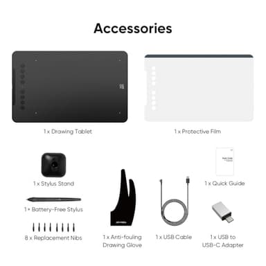 XPPen Updated Deco 01 V3 Drawing Tablet, 16384 Pressure Sensitivity, 8 Custom Shortcuts, 220 Report Rate for OSU Drawing Pad, Remote Teaching & Animation, Compatible with Android, Windows, macOS - Image 7