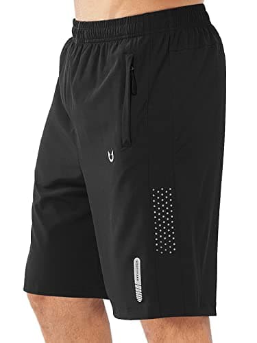 NORTHYARD Men's Athletic Running Shorts Quick Dry Workout Shorts 7"/ 5"/ 9" Lightweight Sports Gym Basketball Tennis Hiking Exercise Black-9inch L - Image 1