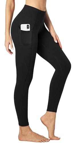 Heathyoga Women's Yoga Pants Leggings with Pockets for Women High Waist Yoga Pants with Pockets Workout Leggings Tights Black - Image 1