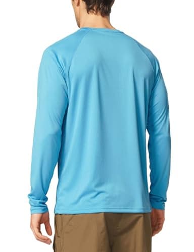 baleaf Men's Sun Protection Shirts UV SPF T-Shirts UPF 50+ Long Sleeve Rash Guard Fishing Running Quick Dry Blue Size L - Image 2
