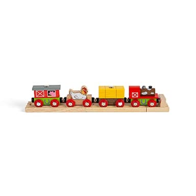 Bigjigs Rail Farmyard Train - Other Major Wooden Rail Brands are Compatible Multicoloured - Image 1