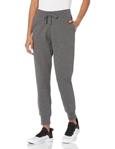 Amazon Essentials Women's Fleece Jogger Sweatpant (Available in Plus Size), Charcoal Heather, Small - Image 1