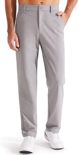 Libin Men's Golf Pants Classic Fit Flat Front Work Dress Pants 29" 31" 33" Stretch Casual Pants Lightweight with Pockets - Image 3