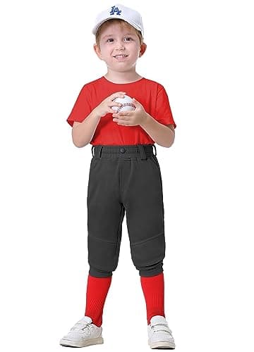 MIVEI 2T/3T/4T/5T/6T Youth Toddler Boys Baseball Pants - Kids Gilrs Tee Ball Softball Football Pants with Belt Loop UPF50+ - Image 1