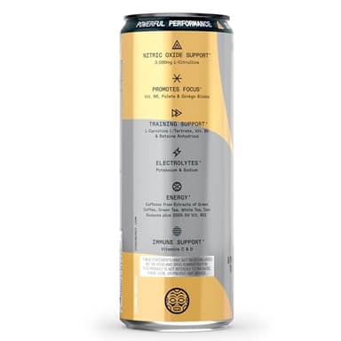 ZOA+ Pre-Workout Energy Drink Supplement - NSF Certified for Sport with Zero Sugar, Nitric Oxide Support, B & D Vitamins, Amino Acids, and Electrolytes (Pineapple Passion Fruit) - 12 pack - Image 2