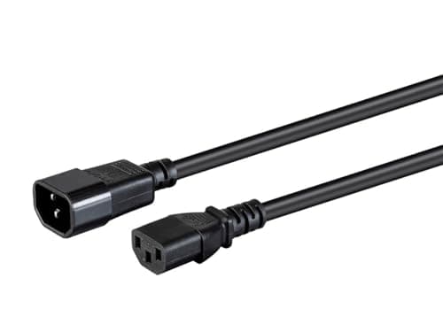 Monoprice USB Type-A to USB Type-B 2.0 Cable - Gold Plated Connectors, 5-Pack, 28/24AWG, 10 Feet, Black - Image 1