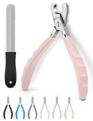 heouvo Heavy Duty Dog Nail Clippers -【Cuts Thick Nails Like Butter】【Upgraded Large Opening】 Professional Toenail Trimmer Razor Sharp Blade for Medium to Giant Breed (Pink) - Image 1