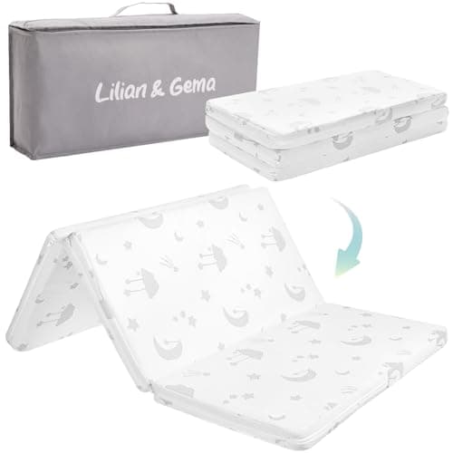 Lilian&Gema Pack and Play Mattress 38"x26"x1.5", Pack N Play Mattresses Pad for Play Pen and Playard, Premium Foam Playpen Mattress Topper with Washable Cover & Traveling Bag for Baby Toddler - Image 1