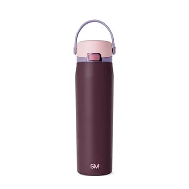 Simple Modern Mesa Sport Water Bottle with Covered Chug Lid | 24oz Cup Holder Friendly Insulated Stainless Steel Bottle for Gym, Sports and Travel | Cherry Wine - Image 1