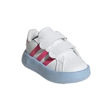 adidas Kids Grand Court 2.0 Sneaker, White/Pulse Magenta/Blue, 9 US Unisex Toddler - Image 2