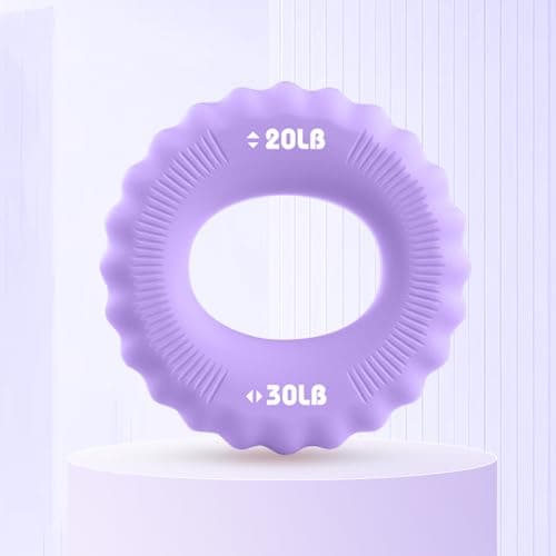 CHOCART Grip Strength Trainer, Finger Exerciser, Hand Grip Strengthener, Forearm Grip Workout, Finger Stretcher, Relieve Wrist Pain (Purple)