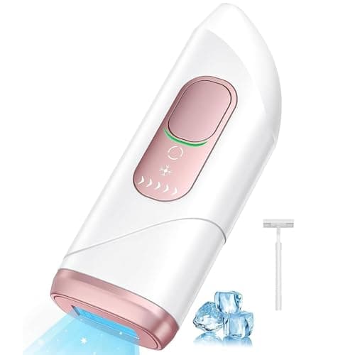 Laser Hair Removal,Laser Hair Removal for Women, 999999 Flashes,Hair Removal Device,ipl laser hair removal for Facial Legs Arms Whole Body Use (White-Rose Gold) - Image 1