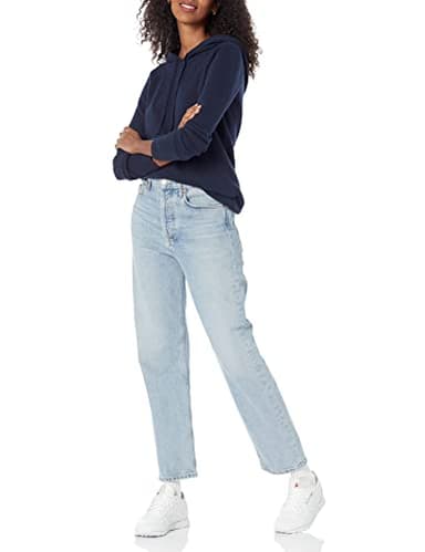 Amazon Essentials Women's Soft Touch Hooded Pullover Sweater, Navy, Large - Image 4