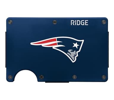 The Ridge NFL Wallet - New England Patriots - Slim Wallet, Card Holder, Carry up to 12 Cards RFID Safe, Blocks Chip Readers, Minimalist Wallet With Cash Strap & Extra Money Clip - Image 1