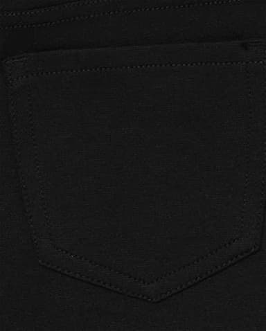 The Children's Place girls Uniform Ponte Knit Pull on Jeggings Jeans, Black Single, 8 US - Image 4