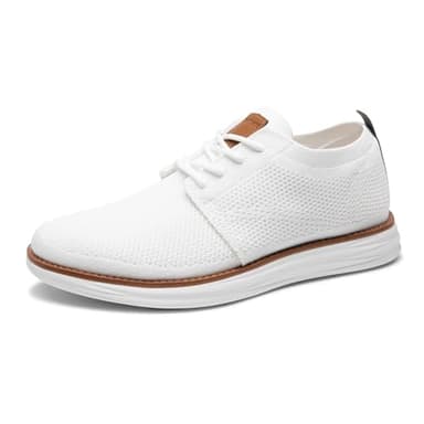 Bruno Marc Men's CoolFlex Breeze Mesh Sneakers Oxfords Lace-Up Lightweight Casual Walking Shoes,Size 12,01 White,Grand - Image 1