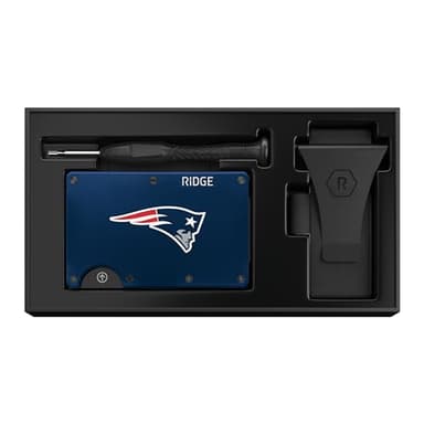 The Ridge NFL Wallet - New England Patriots - Slim Wallet, Card Holder, Carry up to 12 Cards RFID Safe, Blocks Chip Readers, Minimalist Wallet With Cash Strap & Extra Money Clip - Image 5