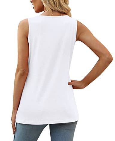 XIEERDUO Summer Tank Tops for Women Casual Sleeveless Flowy Loose Fitting XL - Image 5