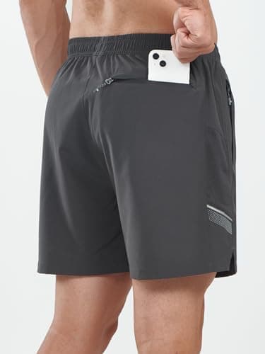 NORTHYARD Men's Athletic Running Shorts 5" Quick Dry Lightweight with Zip Pockets Gym Workout Active - Image 4