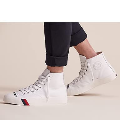 PRO-Keds Men's Royal Hi Lace Up Fashion Sneaker, White Leather, 8.5 - Image 8