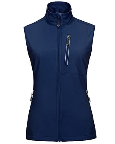 33,000ft Women's Lightweight Running Vest Outerwear with Pockets, Windproof Sleeveless Jacket for Golf Hiking Travel - Image 1