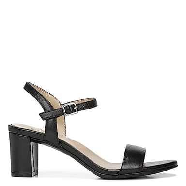 Naturalizer Womens Bristol Ankle Strap Chunky Block Heel Dress Sandal ,Black Smooth ,9M - Image 2