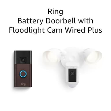 Ring Battery Doorbell with Ring Floodlight Cam Wired Plus (White) - Image 7