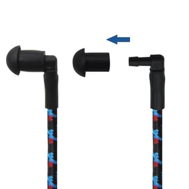 WODASEN Replacement Braided Nylon Fiber Acoustic Coil Tube Moisture Proof Color for Radio Earpiece Headset FBI Police Accessories (Blue-Red-Black-1) - Image 4