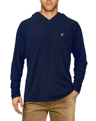 Roadbox Men's Sun Protection Long Sleeve Hoodie UPF 50+ Outdoor UV Fishing Shirts (Small) - Image 1