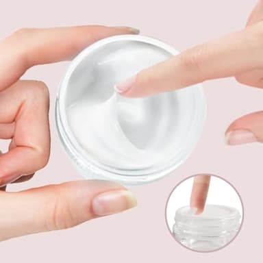 Stellacare 46 pack 2oz Glass Jars Round Empty Cosmetic Containers, Refillable Glass Jars with Lids for Face Creams, Lotions, Powders,Salves Ointments,Potravel Storage - Image 5