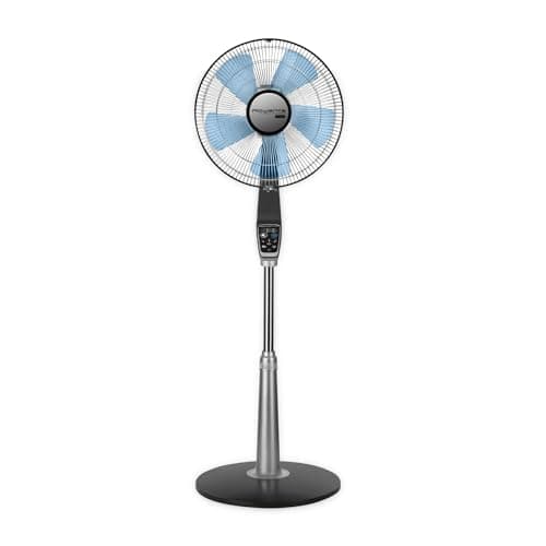 Rowenta Pedestal Fan, 53 Inches, Ultra Quiet Oscillating Fan for Bedroom, Portable, 5 Speeds, Refresh Up to 23-Feet, Silver, Indoor, VU5670 - Image 1