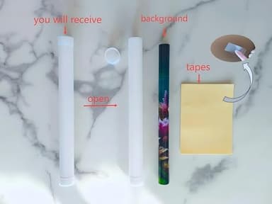 Forest Aquarium Background Green Trees Rainforest Moss Fish Tank Background 24x12 Inches PVC Glass Container Decoration with Tapes - Image 2