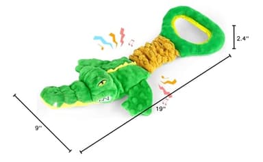 Eneston Large Dog Toys, Plush Squeaky Dog Toy with Crinkle Paper and Tug of War Handle, Interactive Puppy Toys for Small, Medium and Large Dogs - Image 8