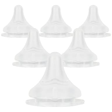 Silicone Nipples for Lansinoh Baby Bottle, Size S,Replacement Bottle Nipple,1m+,Slow Flow, 6 Count - Image 1