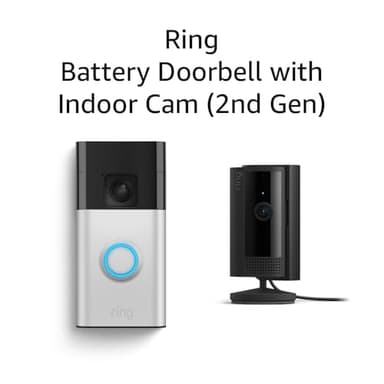 Ring Battery Doorbell with Ring Indoor Cam 2nd Gen (Black) - Image 7