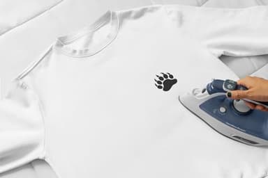 10 Mini Bear Paw Iron On Decals, Grizzly Bear Paws & Claws, Animal Heat Transfer, School Spirit Decal (Blue Glitter) - Image 2