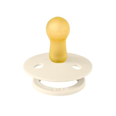 BIBS Pacifiers Colour Collection | Natural Rubber Baby Pacifier | Round Nipple | Set of 2 BPA-Free Soothers | Made in Denmark | 6+ Months (Pack of 2) | Sage/Ivory - Image 4