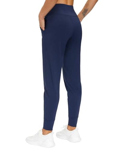 THE GYM PEOPLE Women's Joggers Pants Lightweight Athletic Leggings Tapered Lounge Pants for Workout, Yoga, Running Blue - Image 2