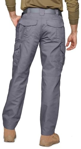SPOSULEI Mens Cargo Pants Ripstop Work Hiking Pants Outdoor Breathable Quick Dry Stretch Tactical Construction Travel Working Pants with 9 Pockets Dark Grey 36Wx34L - Image 6