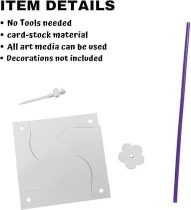 4E's Novelty 24 Pack DIY Pinwheels Craft for Kids, Bulk Summer Pinwheel Craft Kit, Color Your Own Paper Windmill for Pinwheels for Kids July 4 Party, Bulk Pinwheel for Spring Art and Creativity - Image 2