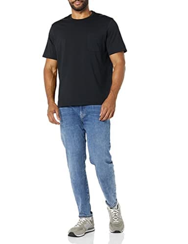 Amazon Essentials Mens T-Shirts, Regular-Fit, Short-Sleeve Crewneck Pocket, Pack of 2, Black, 4X-Large Big Tall - Image 4