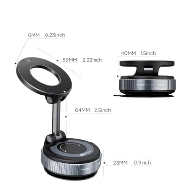 MSXTTLY Vacuum Magnetic Phone Holders for Your Car 2026 Suction Cup Phone Mount with Washable Nano Gel Pads 360° Adjustable Phone Mount Unlock More Scenes,Phone Holder for Smartphone&Car/Gym/Mirror - Image 9